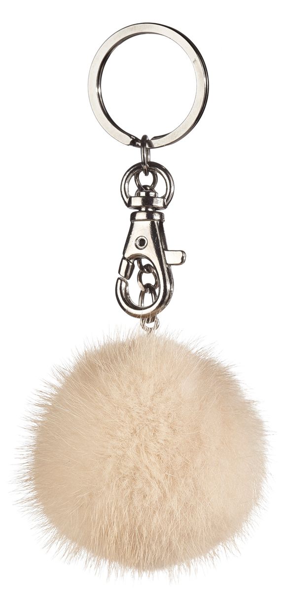 Pom Pom Keyring Black Metal Palomino