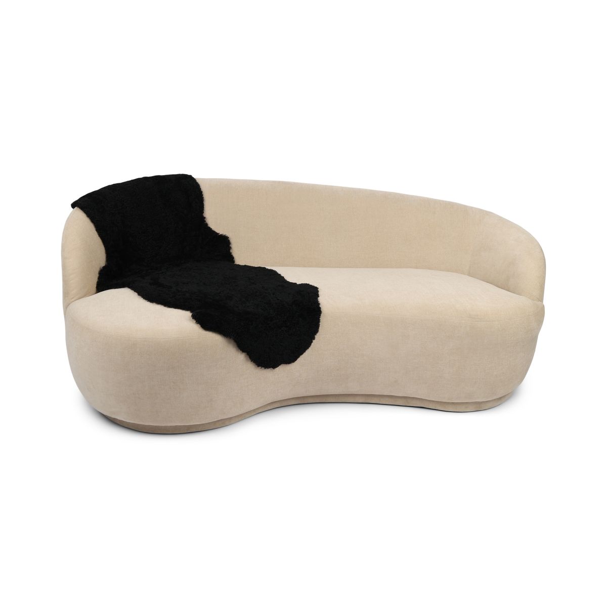 Double Sheepskin |Short Wool | New Zealand | 160x60 cm Black