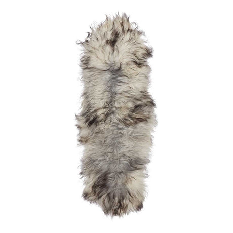 Double Icelandic Sheepskin | Natural Colors | Long Wool |180 cm Natural Grey