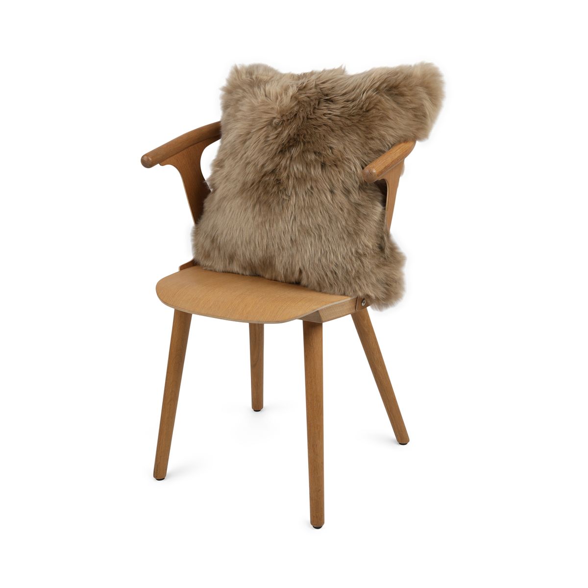 Sheepskin Cushion | Long Wool | New Zealand | 50x50 cm Taupe