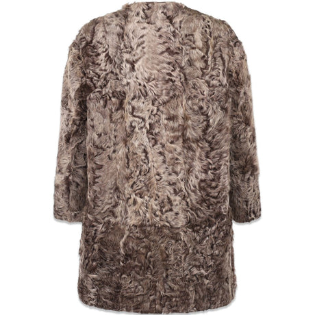 Brenda Jacket | Kalgan Lambskin Brown Snow top