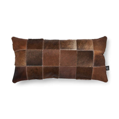 Cow Hide Cushion | 30x60 cm Dark Brown