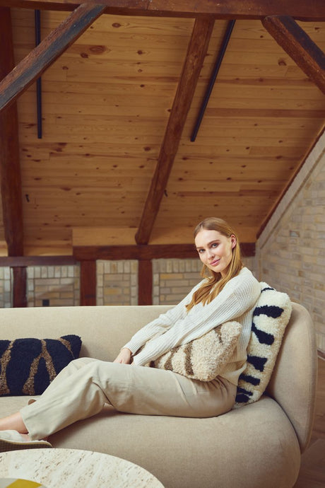 Zebra Cushion | Doublesided | 60x60 cm Black/Ivory