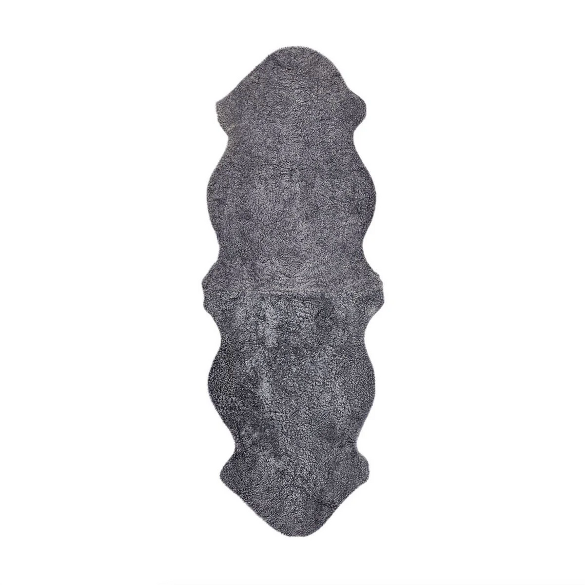 Double Short Wool Merino Sheepskin Rug | Light Grey | 180x60 cm (Bestseller)
