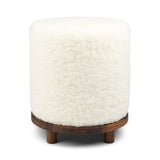 Simon Stool | Short Wool Ivory