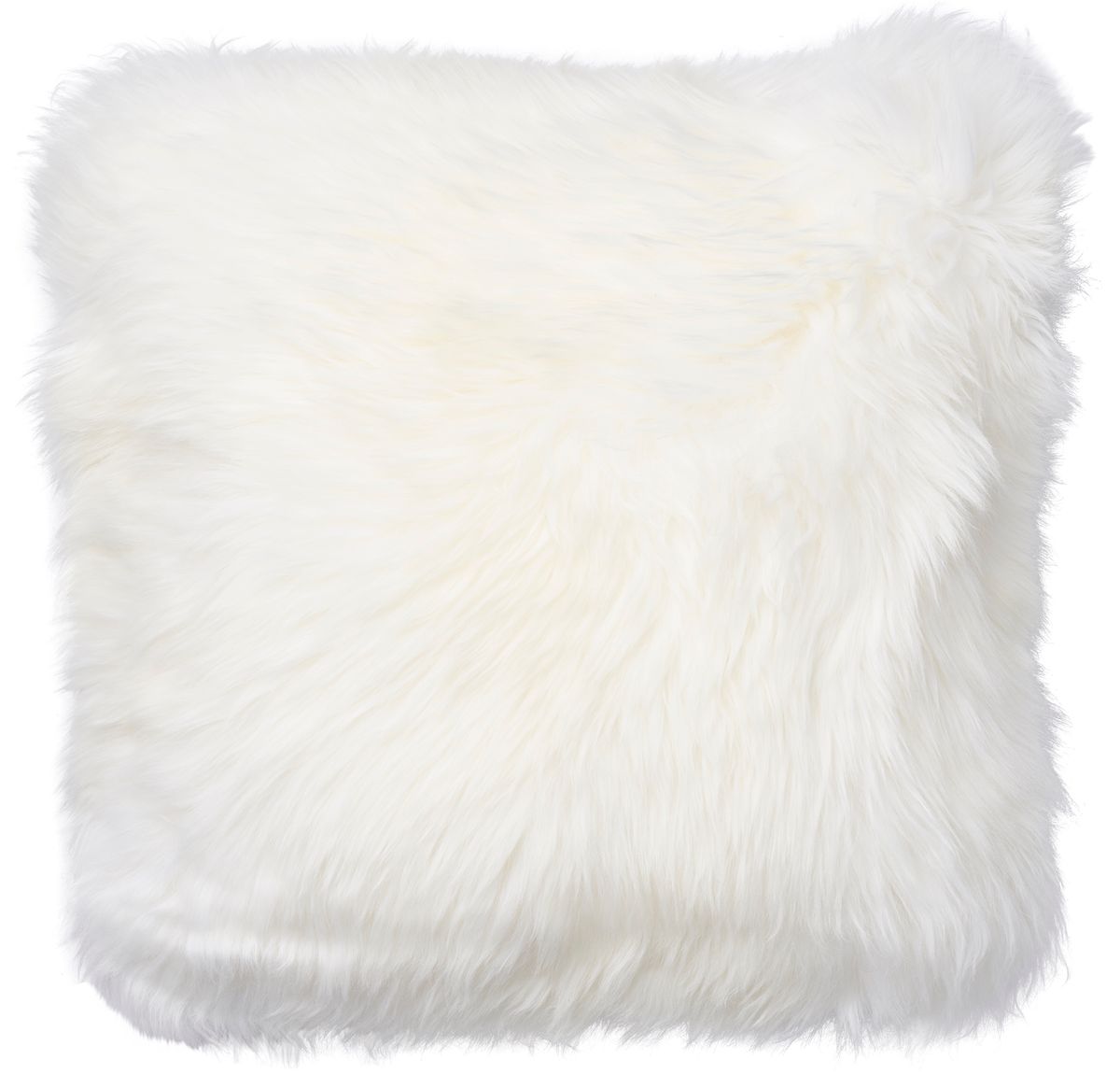 Long Wool Sheepskin Cushion | Doublesided | New Zealand | 45x45 cm Ivory