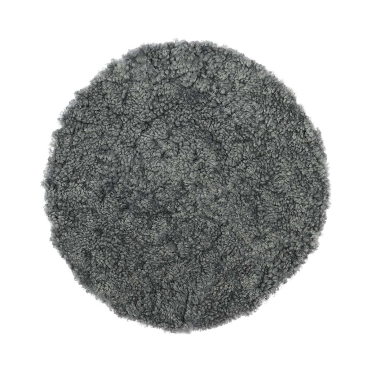Short Wool Seat Cover | New Zealand | Ø34 cm Light Grey