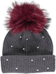 Safina Hat Dark Grey/Rouge