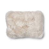 Long Wool Sheepskin Cushion | 52x52 cm | 34x52 cm Beige/Linen