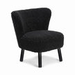 Emily Lounge Chair | Short Wool Black