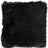 Long-Wool Sheepskin Cushion | 35x35 cm Black