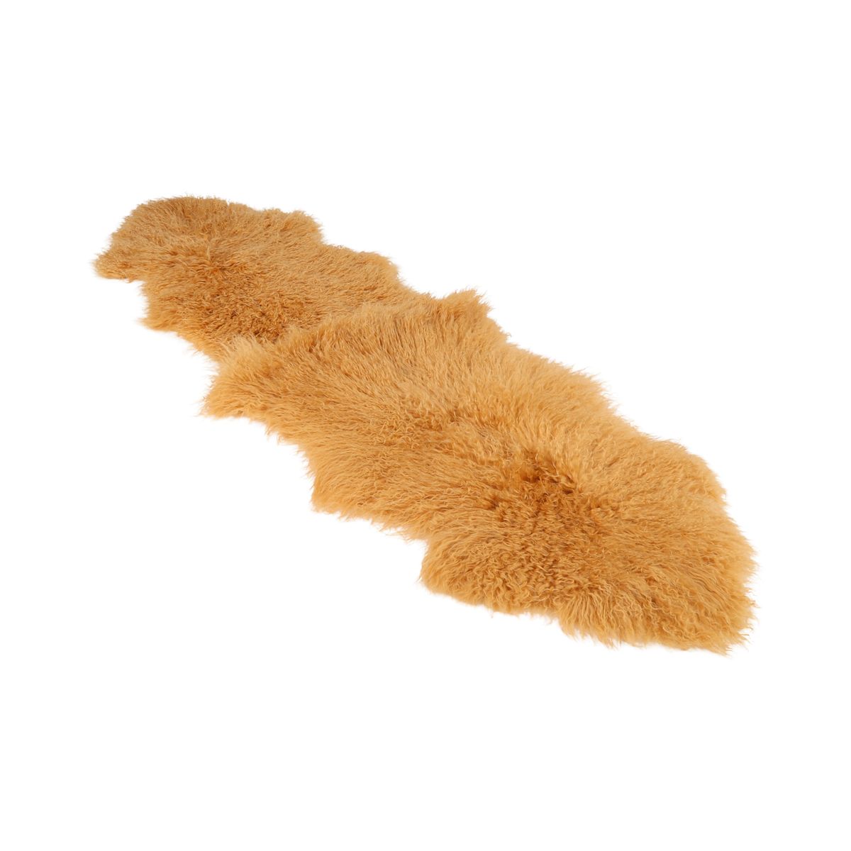 Double Mongolian Sheepskin | 150 x 55 cm Imperial Yellow