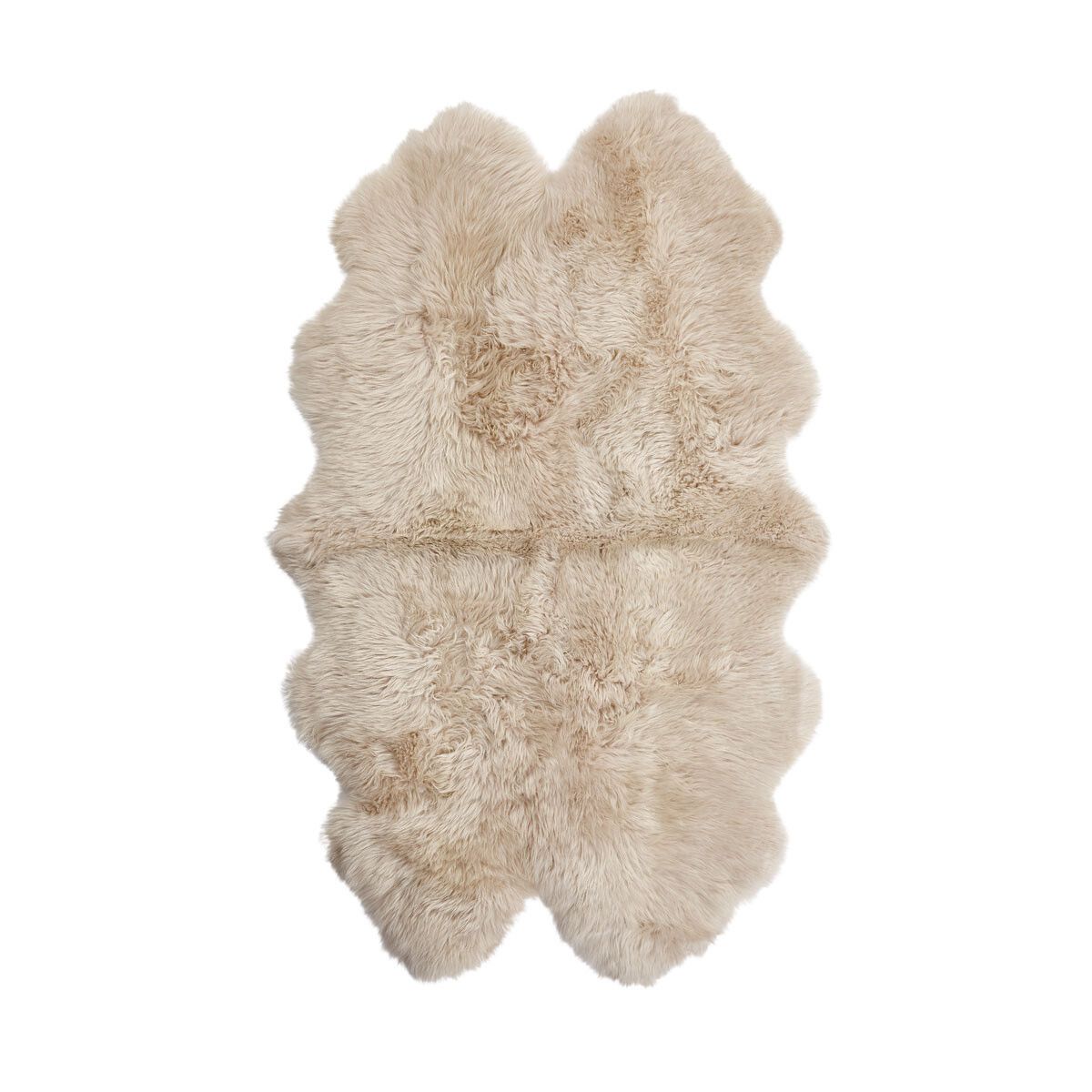 Premium New Zealand Sheepskin | Long Wool | Quadruple Rug 180x110 cm Linen