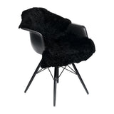 Short Wool Curly Sheepskin 100 x 60 cm Black