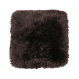 Long Wool Seat Cover | New Zealand | 40x40 cm Chocolate