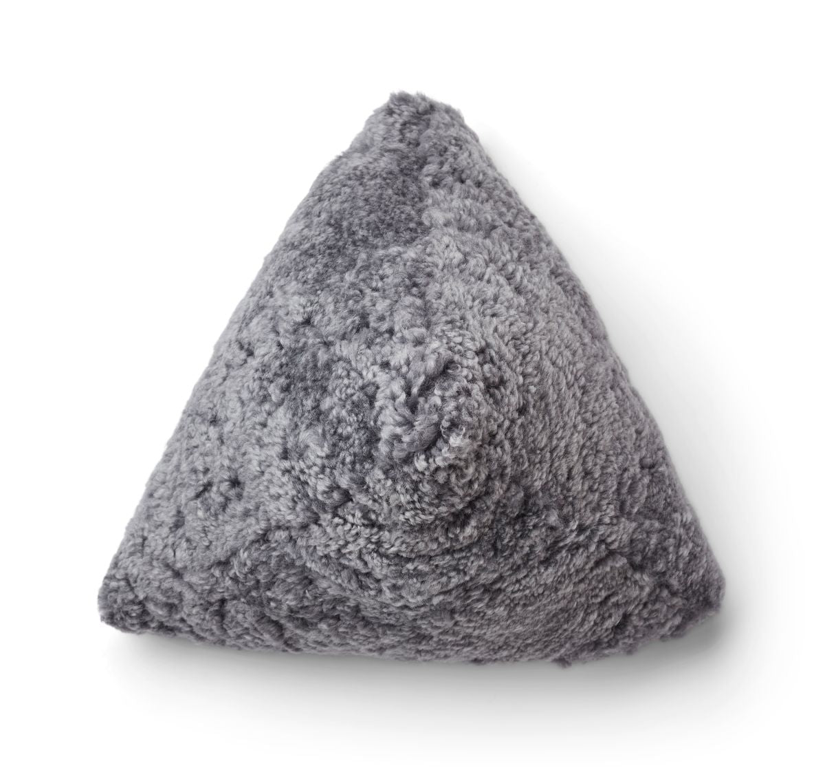 Hematite Cushion | Short Wool | 35x35x35 cm Light Grey