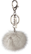 Pom Pom Keyring Black Metal Light Sapphire