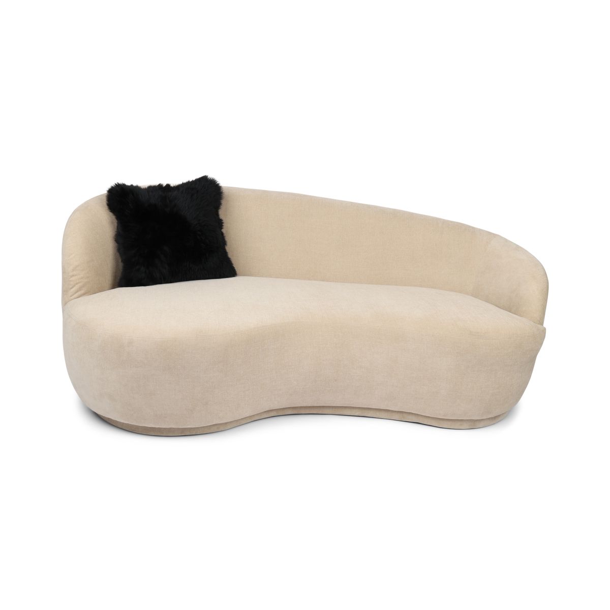 Cushion Cover | Long Wool | New Zealand | 40x40 cm Black