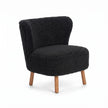 Emil Lounge Chair | Short Wool Black