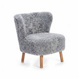 Emil Lounge Chair | Short Wool Light Grey