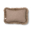 Long Wool Sheepskin Cushion | 34x52 cm Beige/Taupe