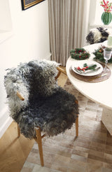 Gotlandic Sheepskin | Short Wool Curly | 90-100 cm Natural Grey