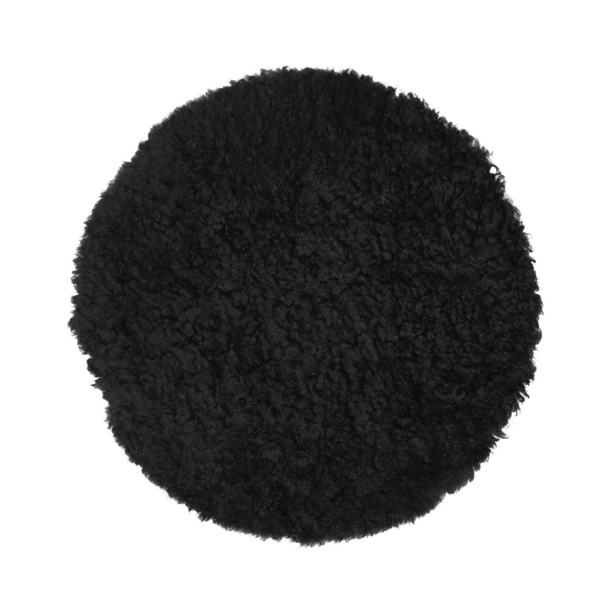 Short Wool Seat Cover | New Zealand | Ø34 cm Black