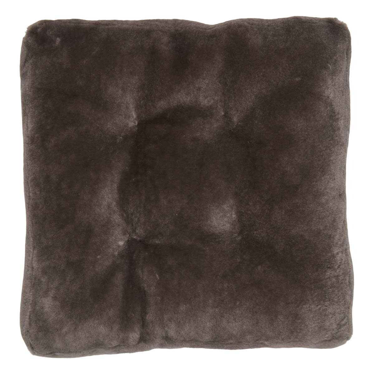 Moccasin Seat Cover | Calfleather backing Dark Grey