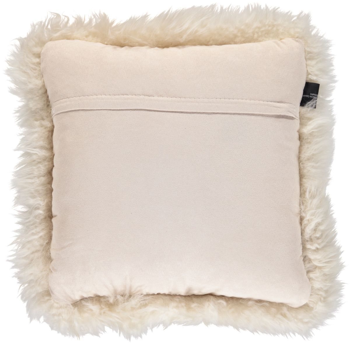 Long-Wool Sheepskin Cushion | 50x50 cm Linen