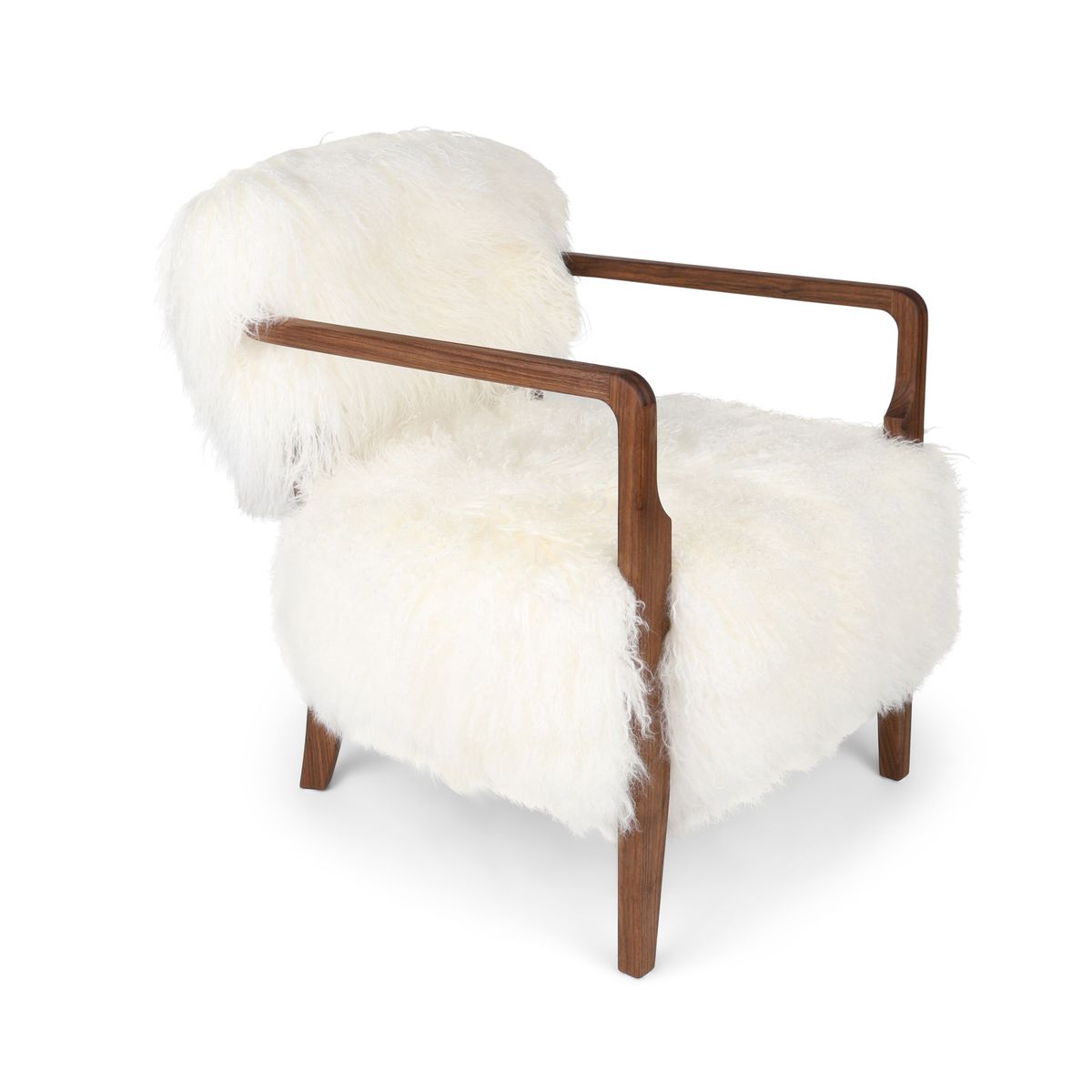 Lina Lounge Chair | Tibetan Sheepskin | Long Wool