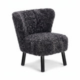 Emily Lounge Chair | Short Wool Anthracite