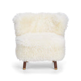 Emil Lounge Chair | Long Wool Snow White