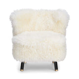Emil Lounge Chair | Long Wool Snow White