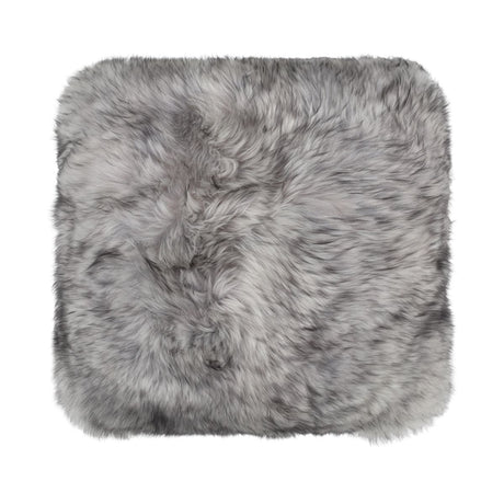 Toscana Lamb Cushion | Long Wool | Doublesided Light Grey