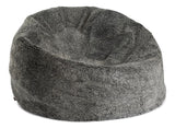 Round Sheepskin Bean Bag | Short Wool | Medium Graphite