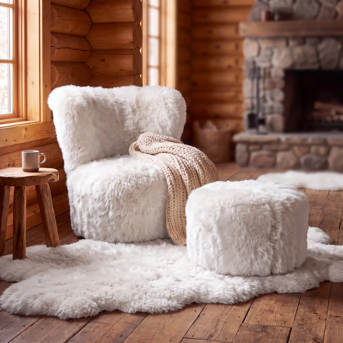 Skandi Round Chair Linen