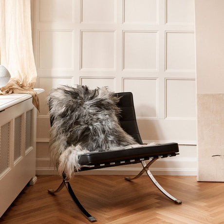 Icelandic Sheepskin | Natural Colors | Long Wool | 120+ cm Natural Grey