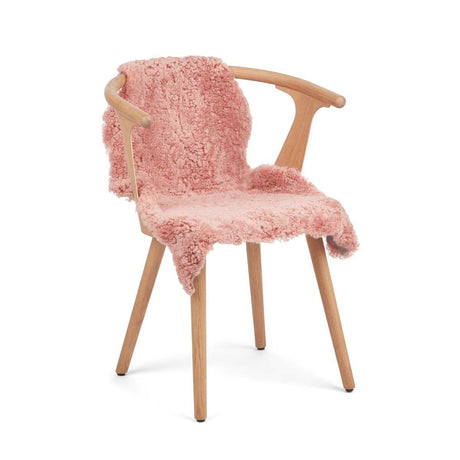 New Zealand Sheepskin | Short Wool | Dyed | 90 cm Coral Rose