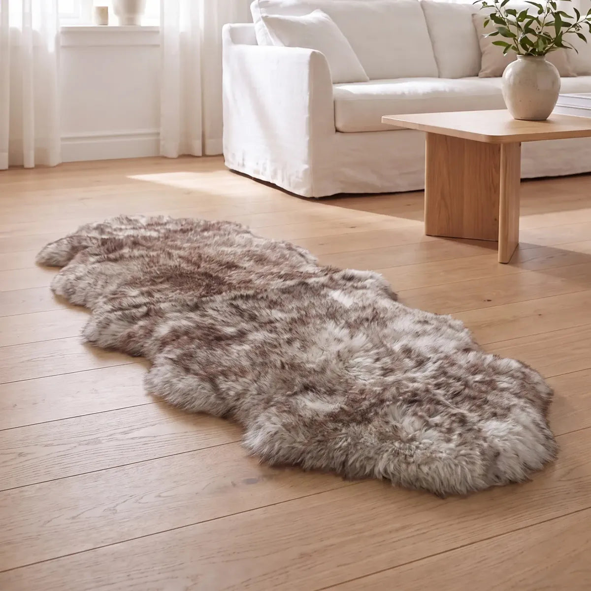 Merino Double Sheepskin | Long Wool | 170x60 cm Wolf Tip