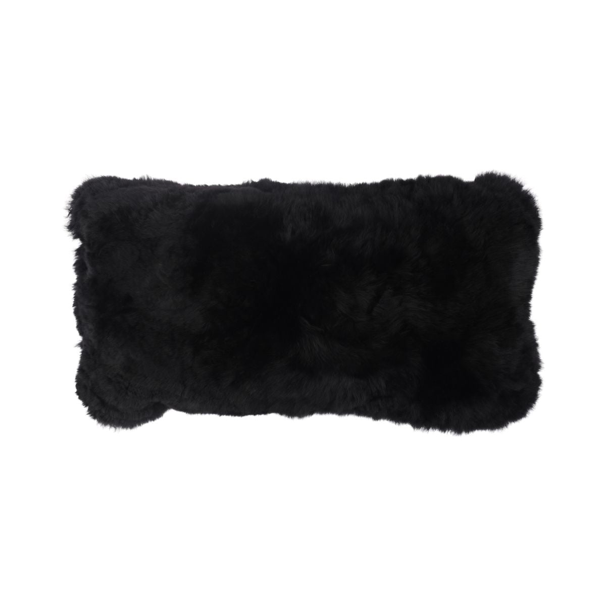 Alpaca Cushion | Doublesided | Short Wool Black