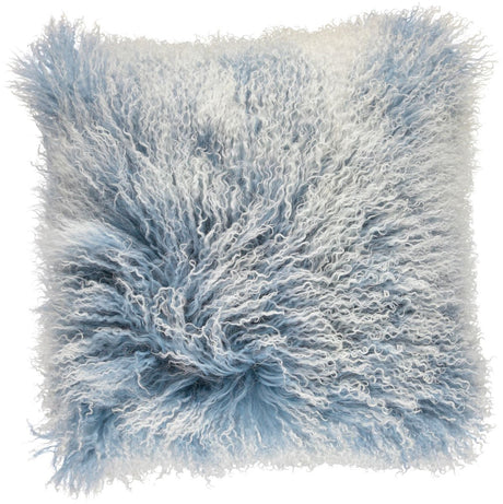 Curly Cushion  | 40x40 cm Faded Denim/Snow Top