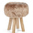 Theo Stool + Cover | Oak Legs | New Zealand Sheepskin Warm Sand