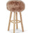 Theo Bar Stool + Cover | Oak Legs | New Zealand Sheepskin Warm Sand