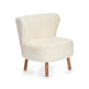 Emil Lounge Chair | Brass | Short Wool Ivory