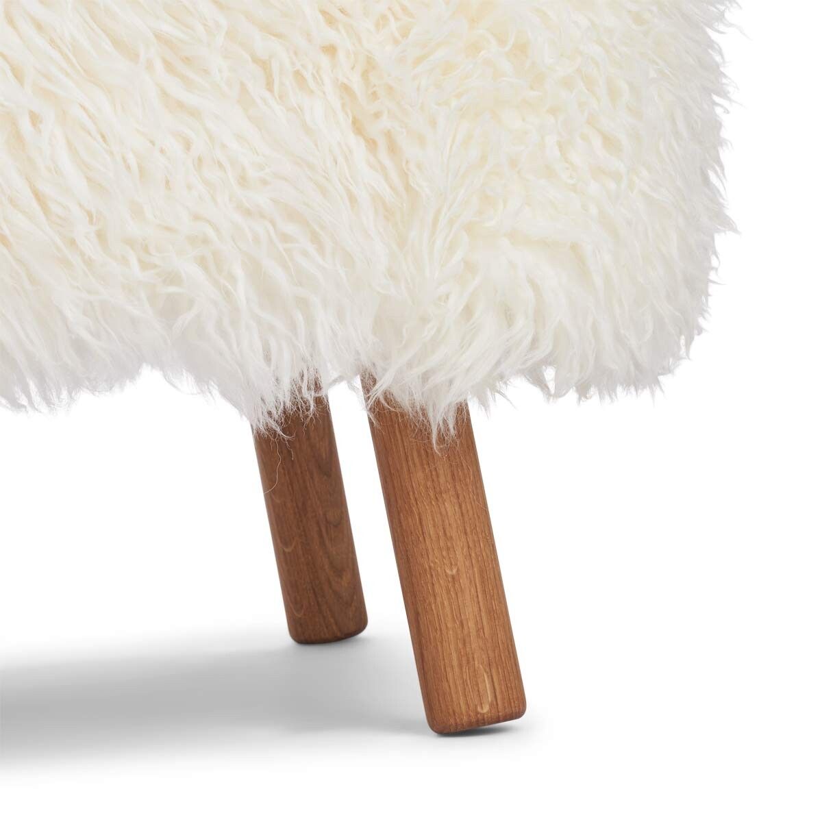 Emily Lounge Chair | Curly Long Wool Ivory