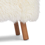 Emil Lounge Chair | Long Wool Snow White