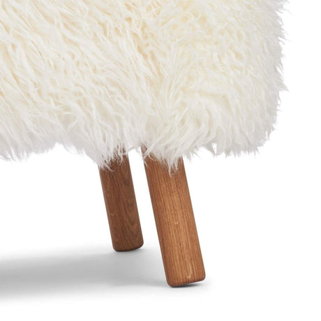 Emil Lounge Chair | Long Wool Snow White