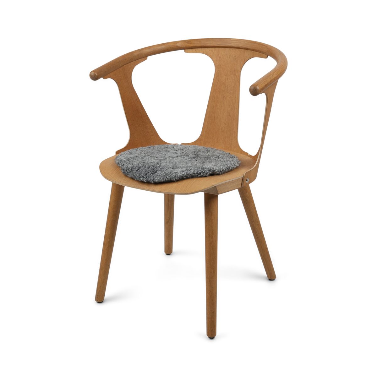 Short Wool Seat Cover | New Zealand | Ø34 cm Scandinavia Light Grey