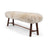 Theo Bench | New Zealand Long Wool Sheepskin | Dark Oil Oak Legs | 140x35x45 cm
