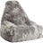 Sheepskin Bean Bag Chair | Long Wool Light Grey